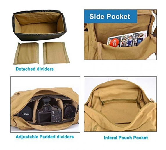 Carrier-bag Knapsack Professional Large Capacity Shoulder Digital Photography Bag Canvas Material Waterproof Anti-theft Anti-seismic SLR Shoulder Camera Bag Outdoor Travel Bag Casual Bag Size 26cm23c Carrier-bag Knapsack Professional Large Capacity Shoulder Digital Photography Bag Canvas Material Waterproof Anti-theft Anti-seismic SLR Shoulder Camera Bag Outdoor Travel Bag Casual Bag Size 26cm23c