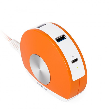 Bestek 30-Watt USB Charger Station with 3 USB ports and 1 Type-C plug